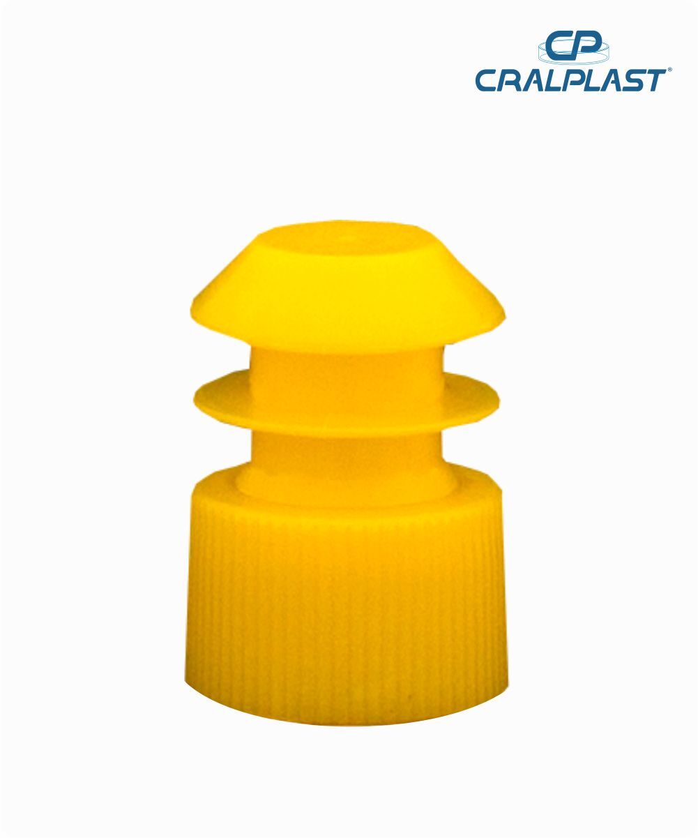 Tampa  para tubos diâmetro 15/16mm amarela